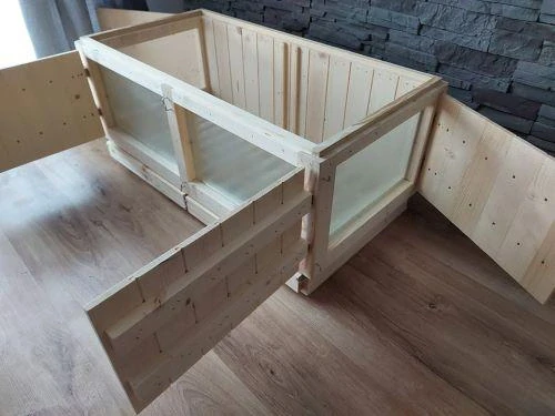 Úľ ležan 24 rámikový  presklený  4x sklo (Včelí úľ ležan  sklo)