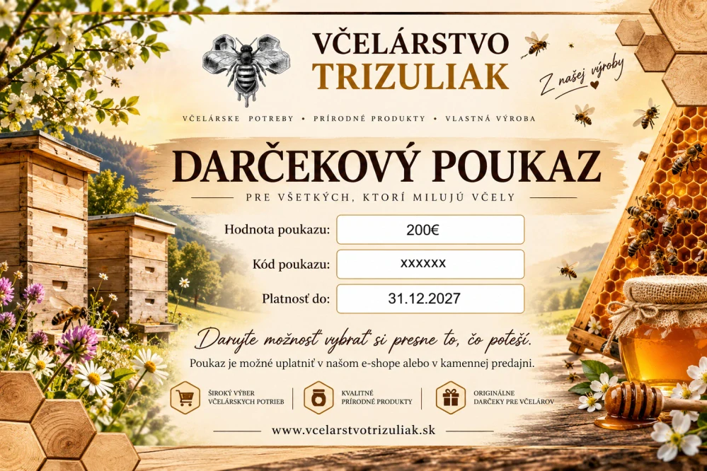 Darčekový poukaz pre včelára – 200 €