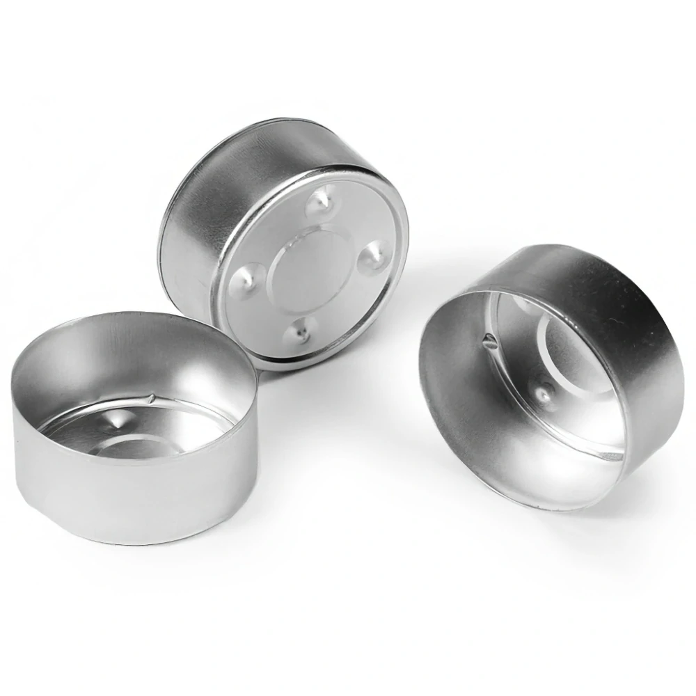 Hliníkové kalíšky na čajové sviečky – 50 ks, 39 × 18 mm