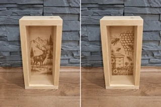 Drevená pokladnička na peniaze s možnosťou gravírovania