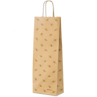 Papierová darčeková taška s včielkami – vysoká 14 × 8 × 38 cm