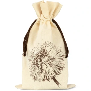 Bavlnené darčekové vrecko na med – včela na kvete Blossom, 27,5 × 16 cm