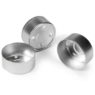 Hliníkové kalíšky na čajové sviečky – 50 ks, 39 × 18 mm